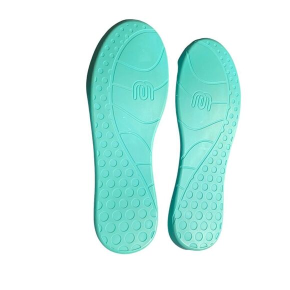 Mahabis Summer Sz US 7.5 Turquoise Removable Insole Slip On Flats Mesh Shoes - Picture 8 of 9